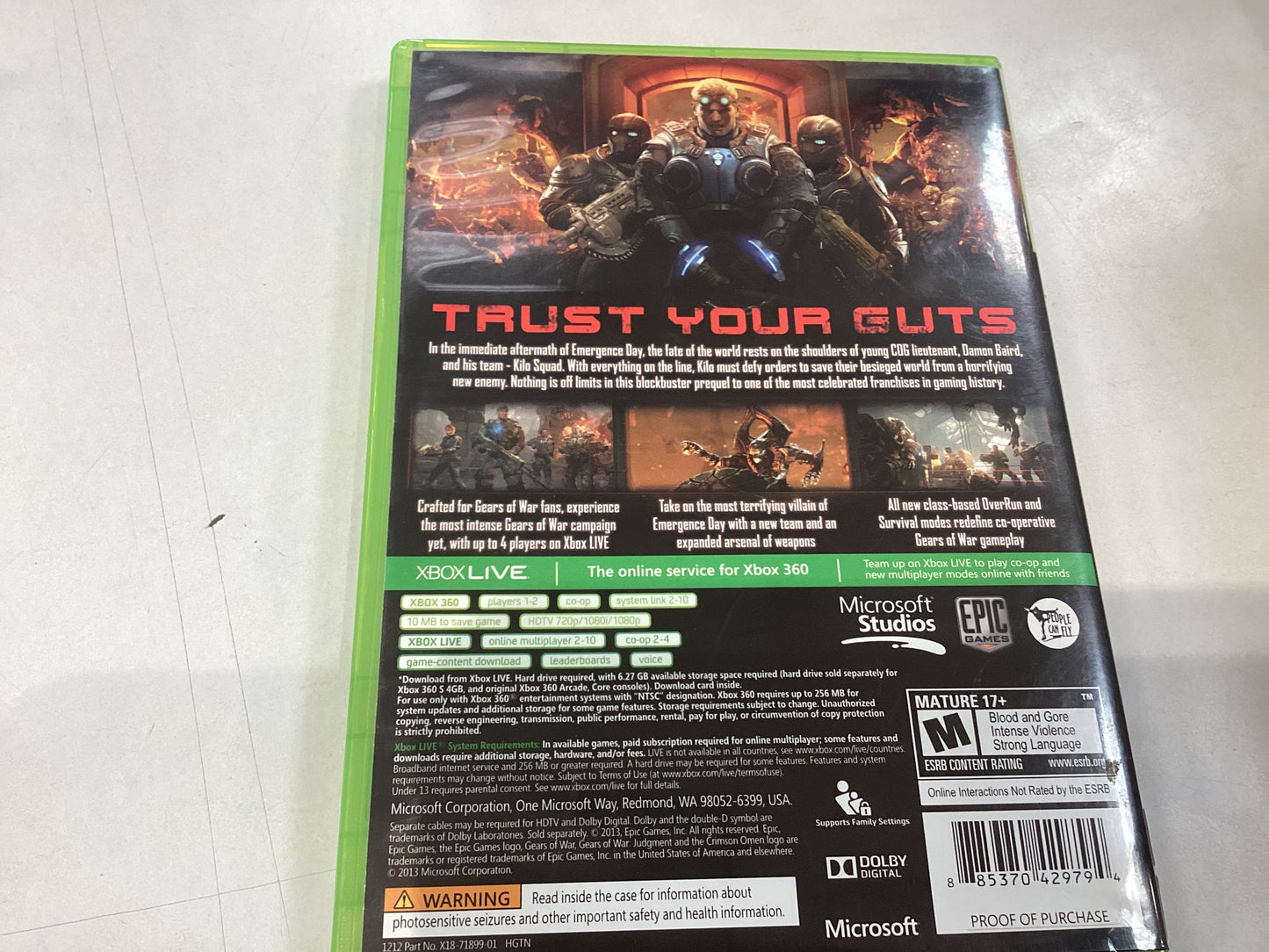 Gears of War Judgement -XB360- Used