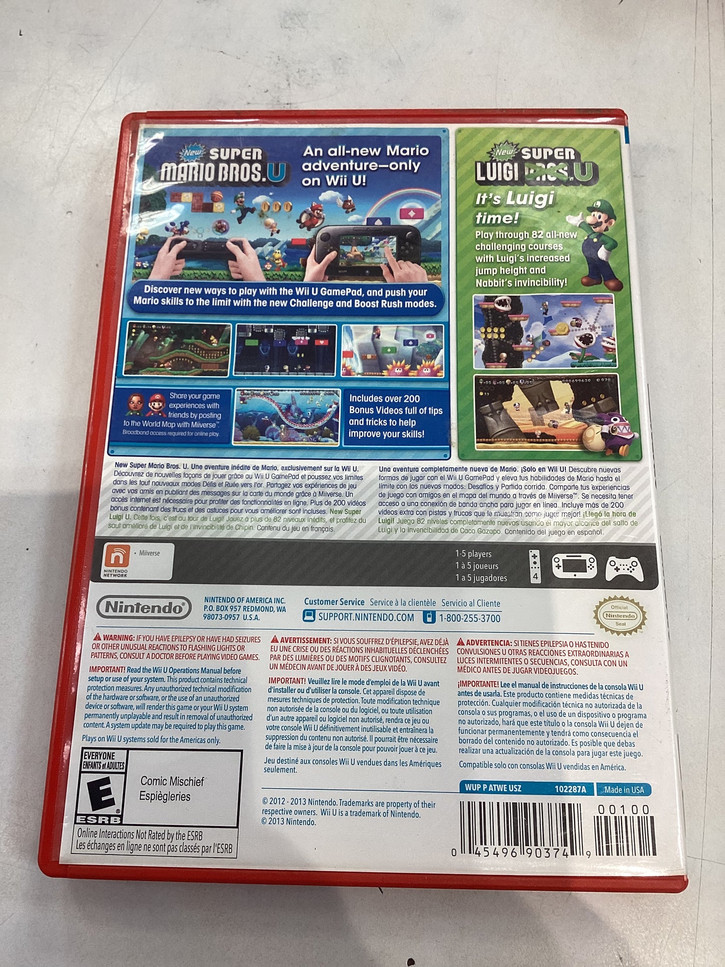 New Super Mario Bros. U + New Super Luigi U -Wii U- Used