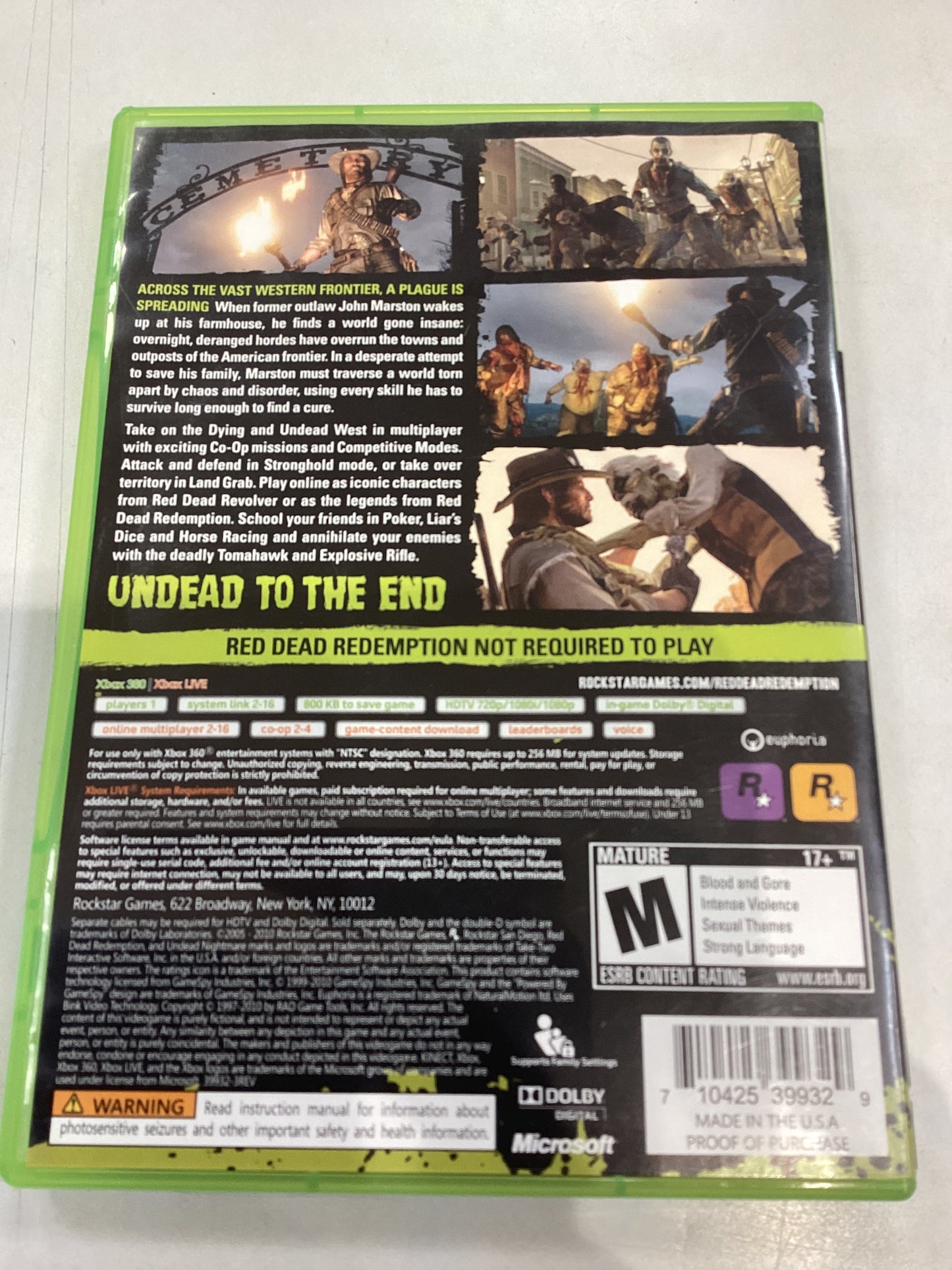 Red Dead Redemption Undead Nightmare - Xb360 - Used