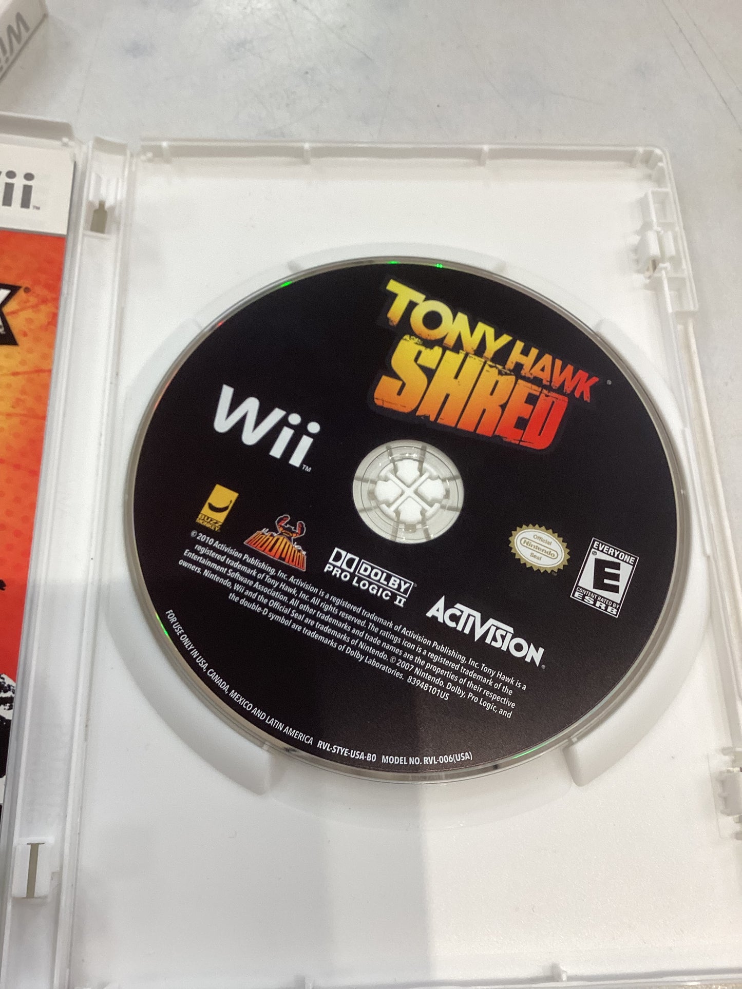 Tony Hawk Shred -Wii- Used