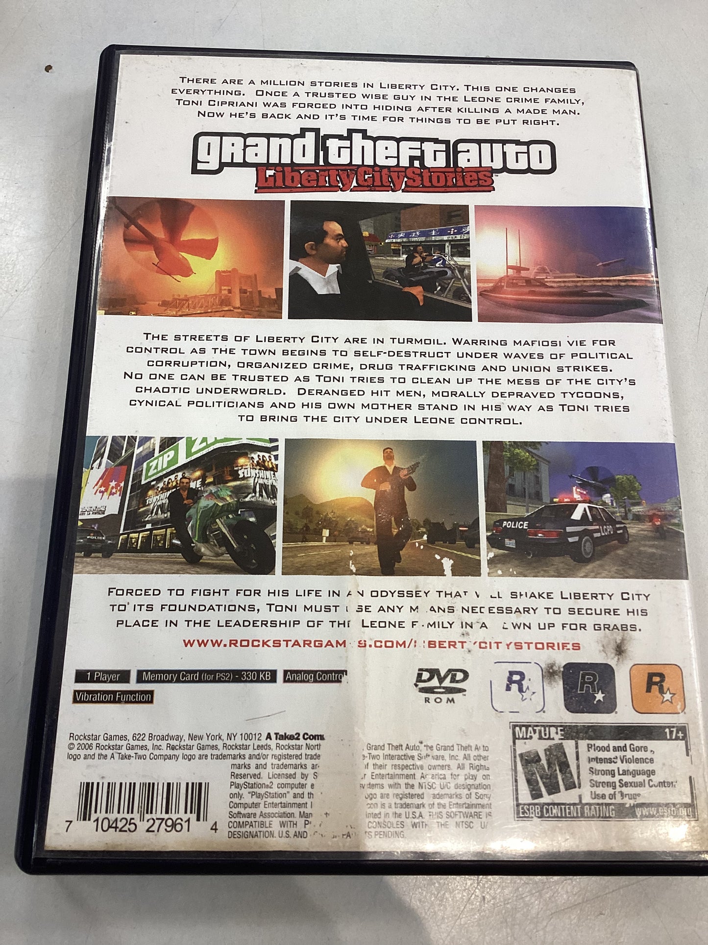 Grand Theft Auto Liberty City Stories -PS2- Used