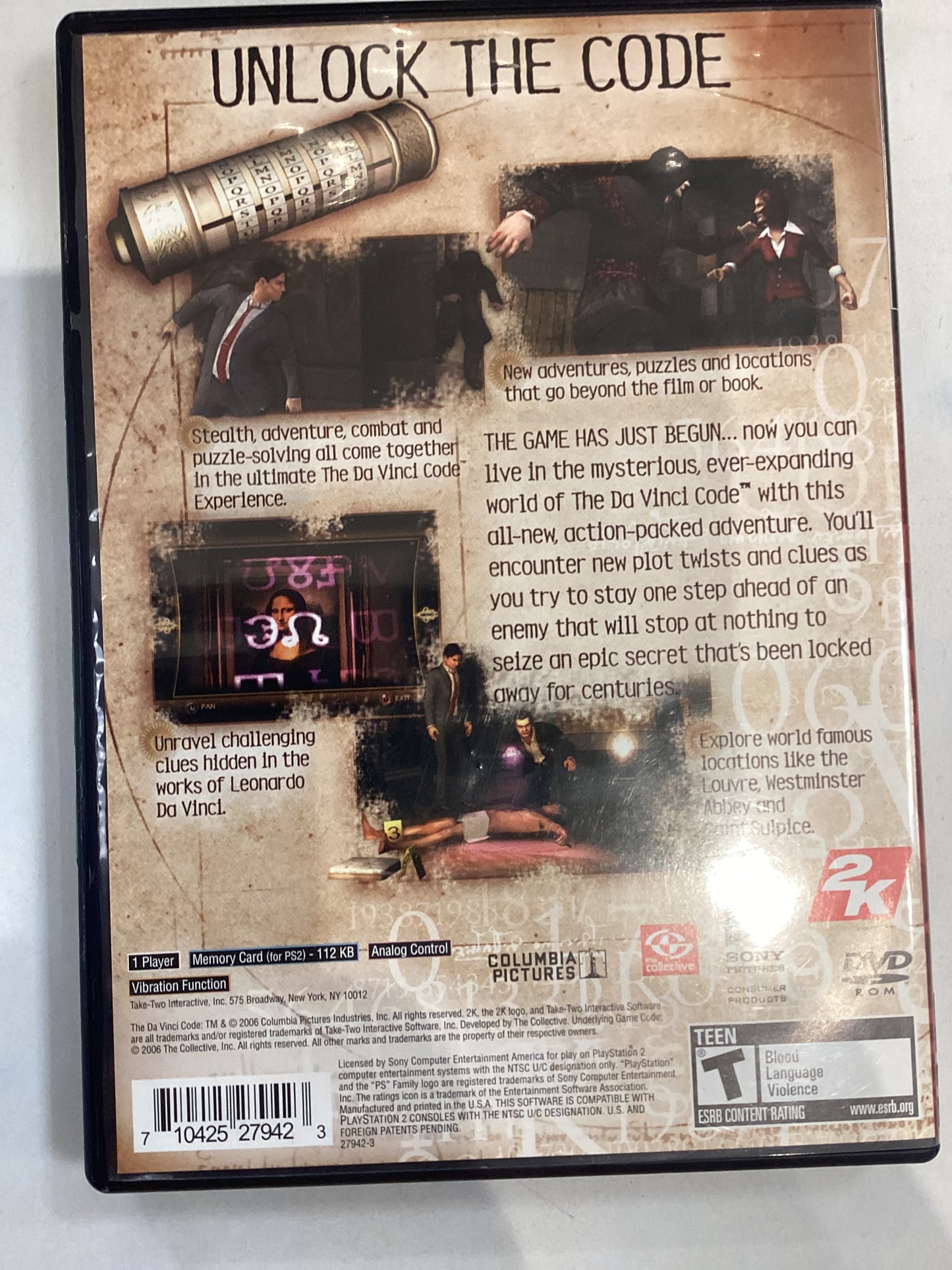 The Da Vinci Code -PS2- Used