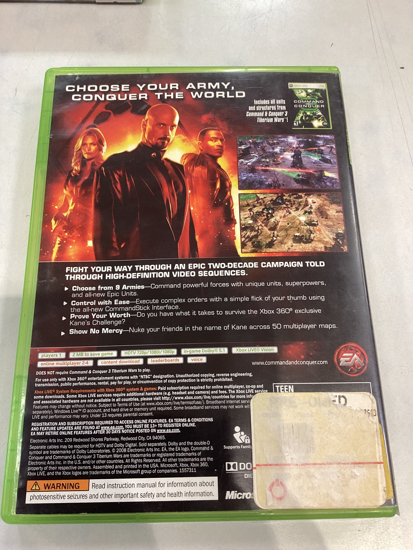 Command & Conquer Kane’s Wrath -XB360- Used