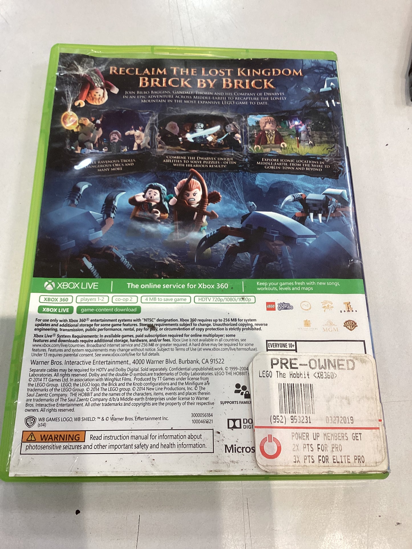 Lego The Hobbit -XB360- Used