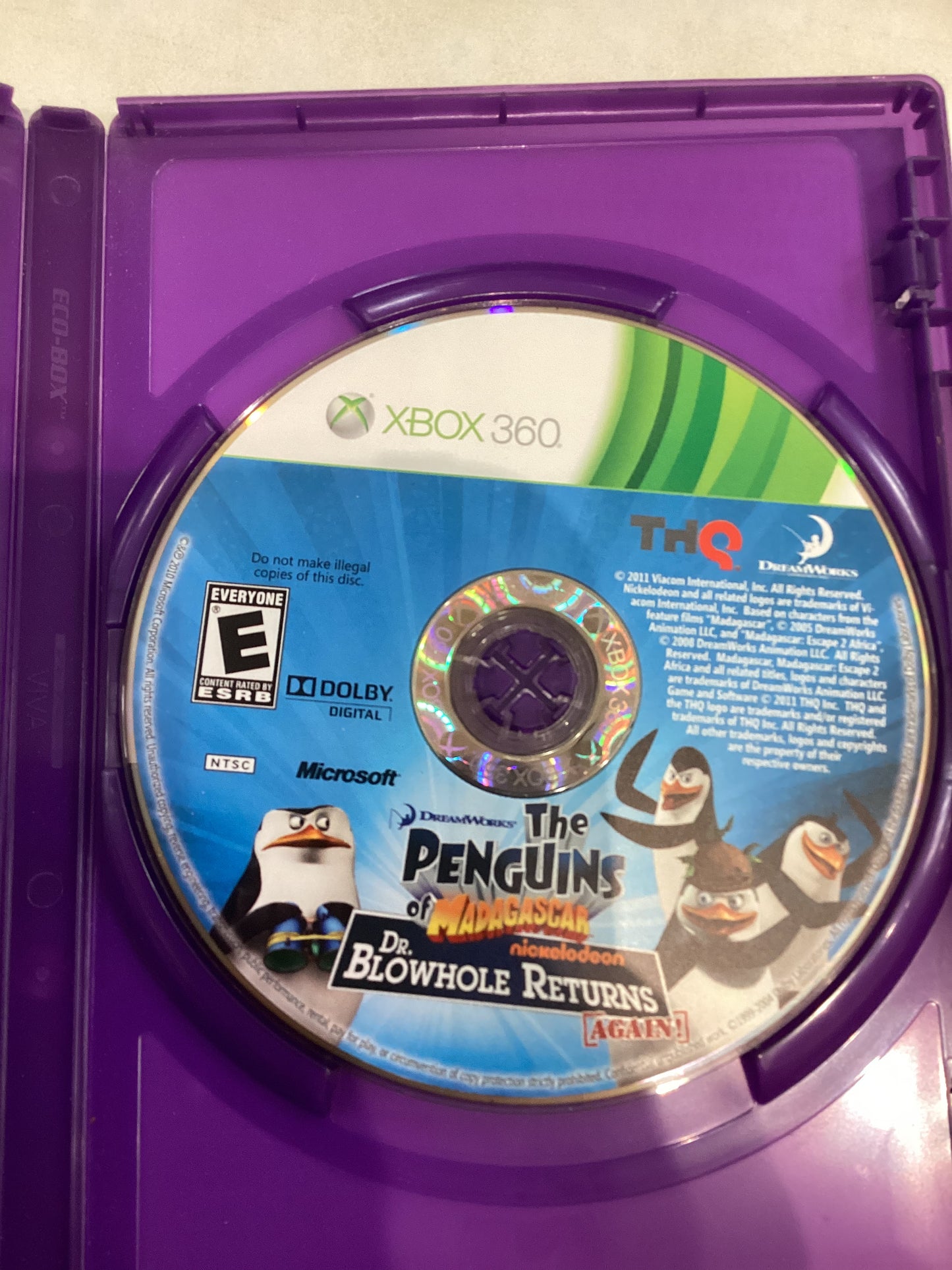 The Penguins of Madagascar; Dr. Blowhole Returns, Again! -XB360- Used