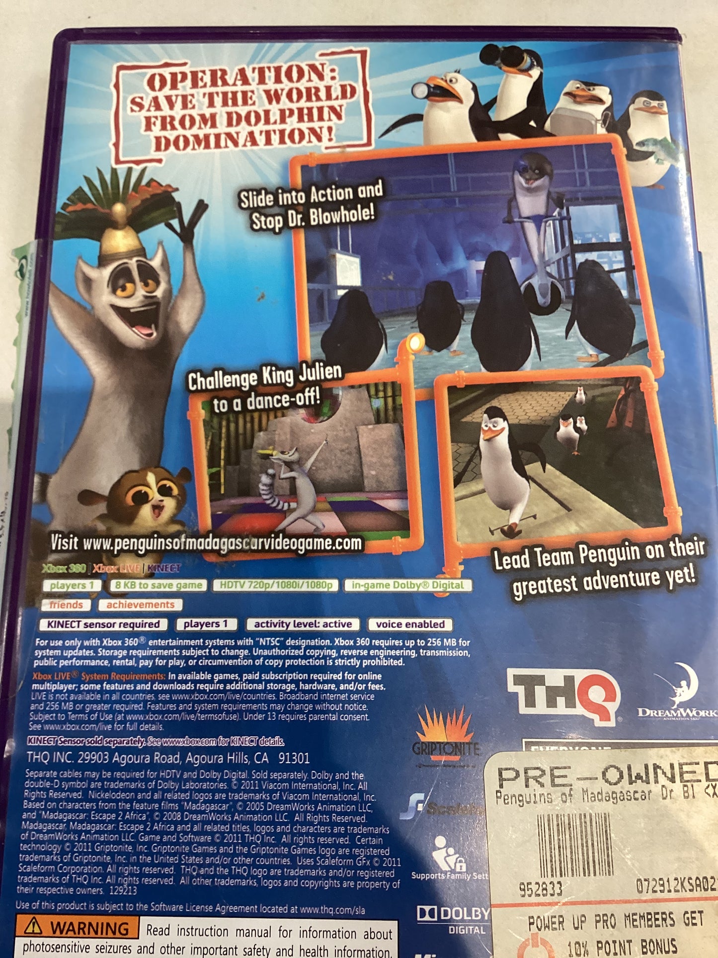 The Penguins of Madagascar; Dr. Blowhole Returns, Again! -XB360- Used