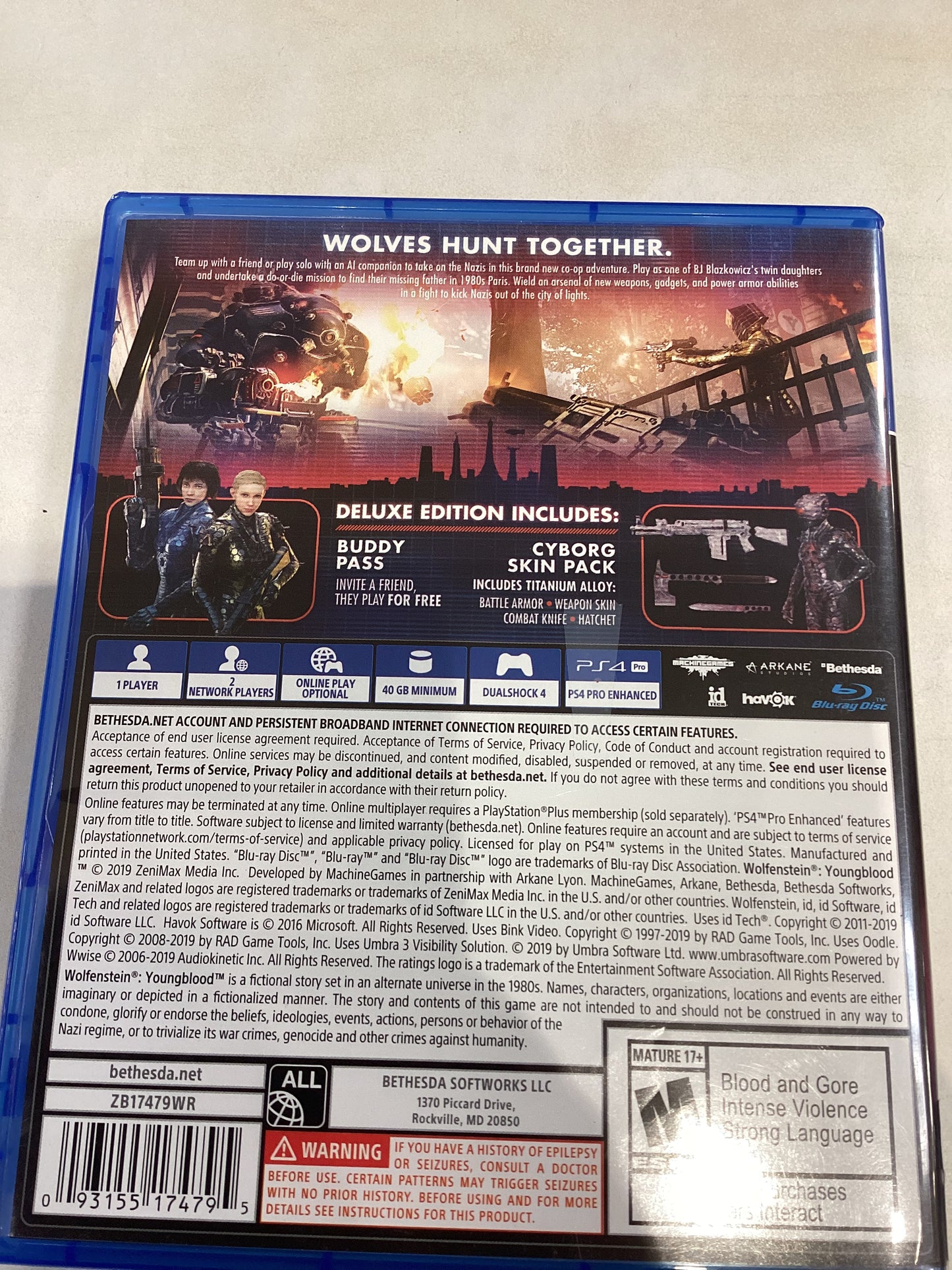 Wolfenstein Youngblood (Deluxe Edition) -PS4- Used