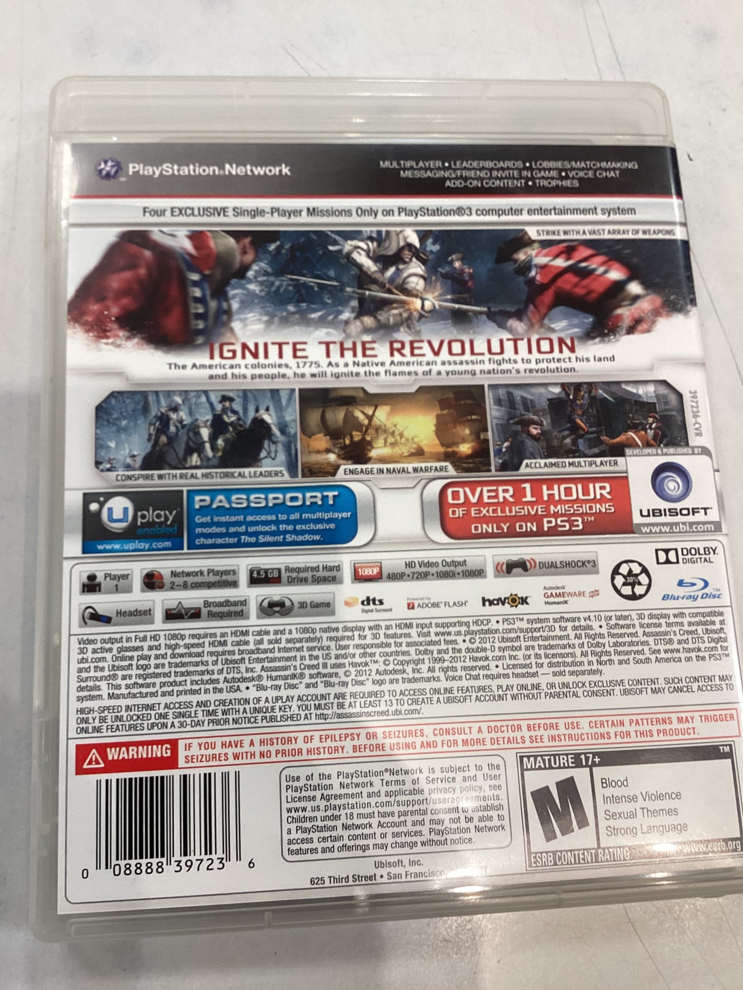 Assassin’s Creed III (Gamestop Exclusive) -PS3- Used
