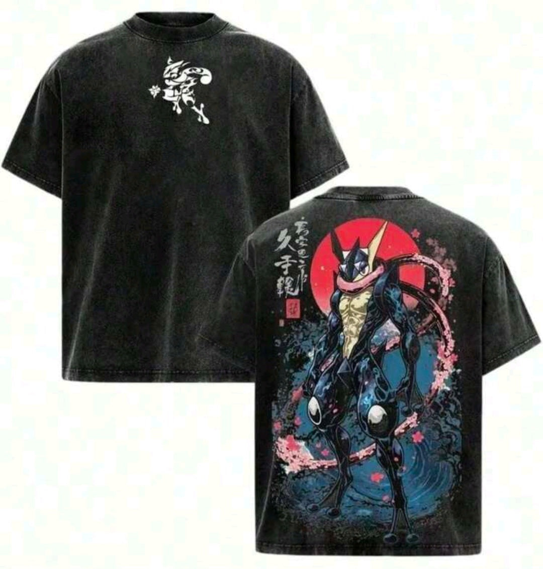 Greninja Tshirt - Black - Clothing