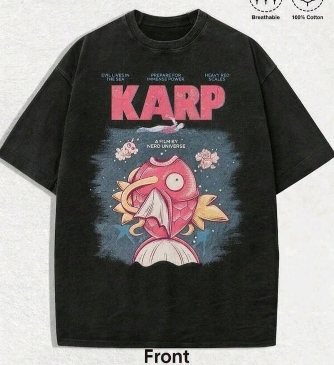 Magikarp Tshirt - Black - Clothing