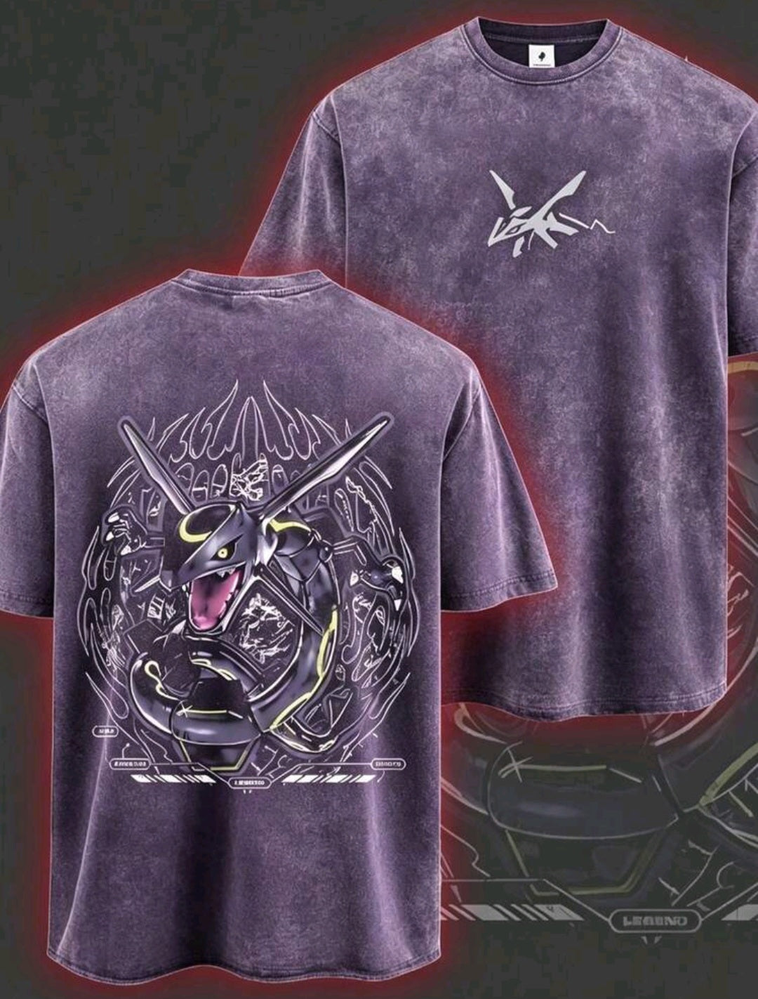 Rayquaza Tshirt - Purple - Clothing