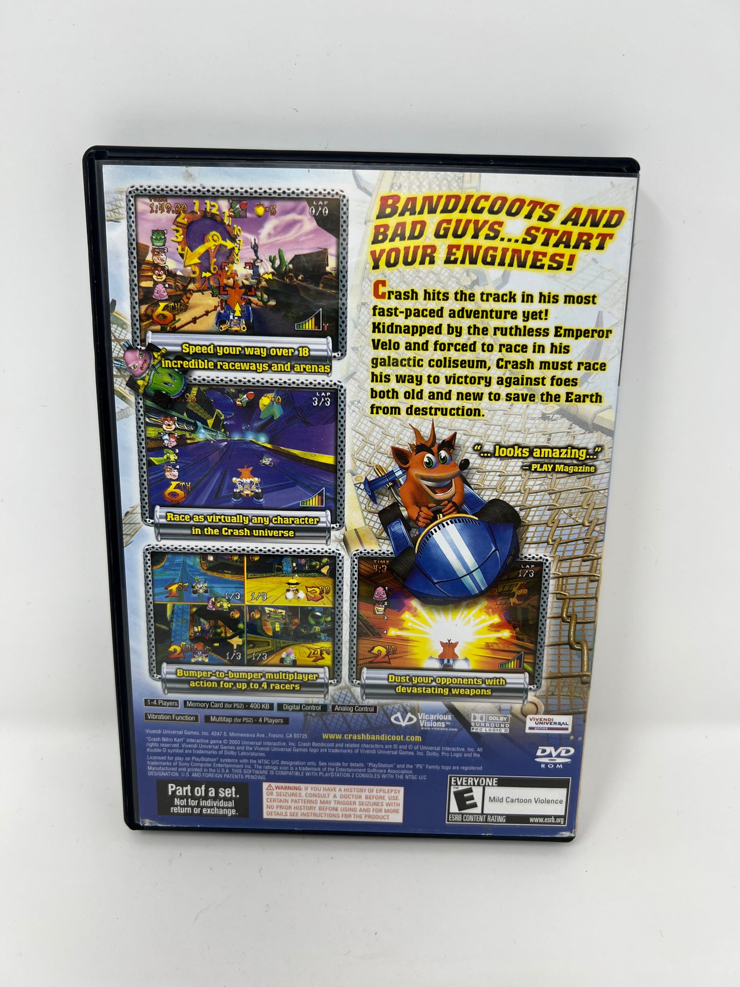 Crash Nitro Kart - PS2 Game - Used