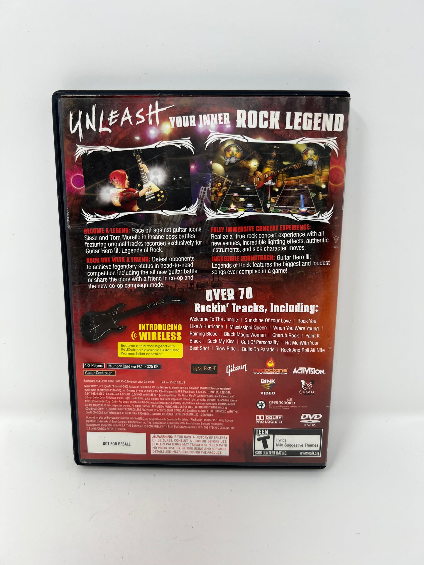 Guitar Hero III Legends of Rock - PS2 Game - Used