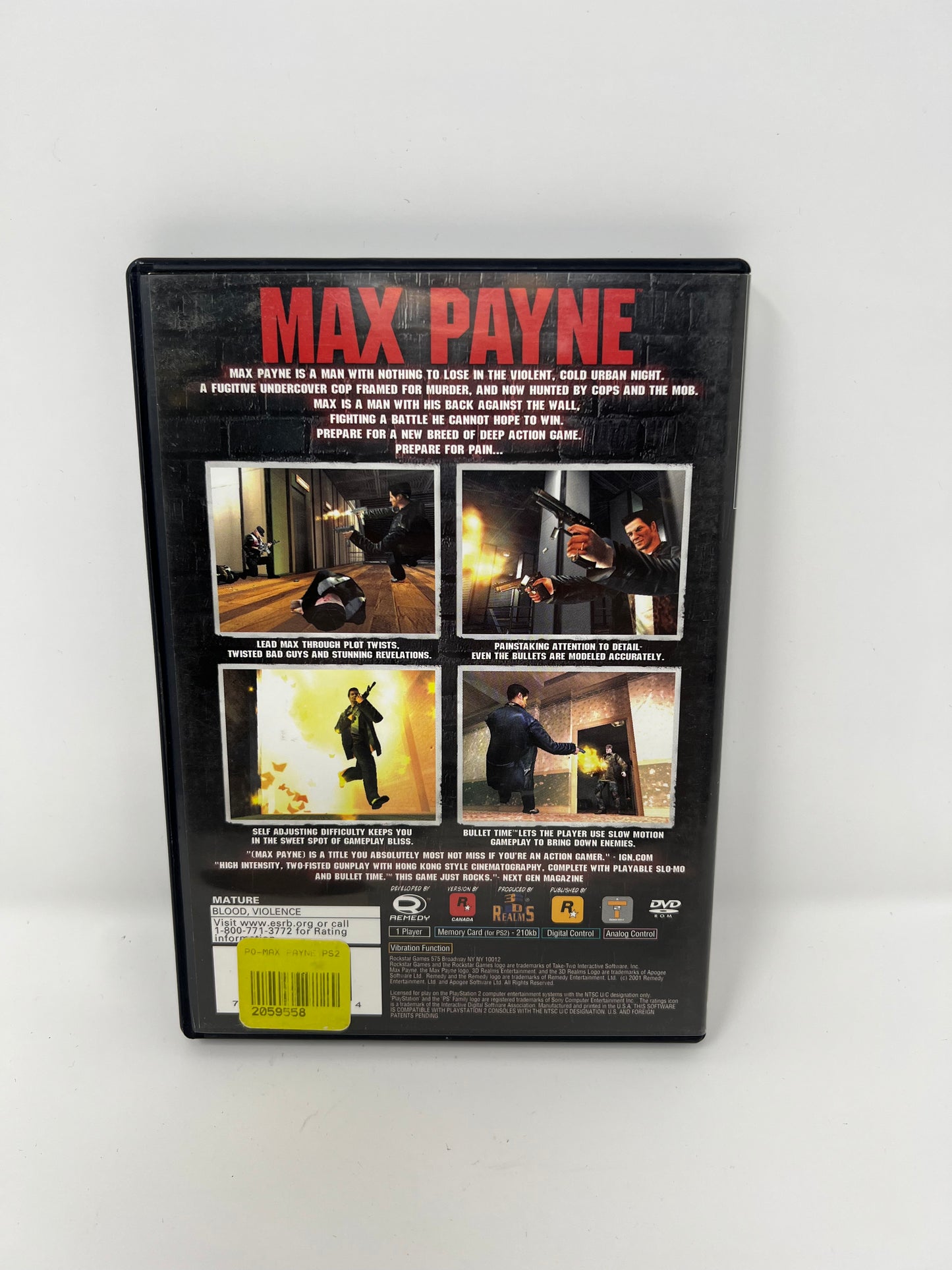 Max Payne - PS2 Game - Used