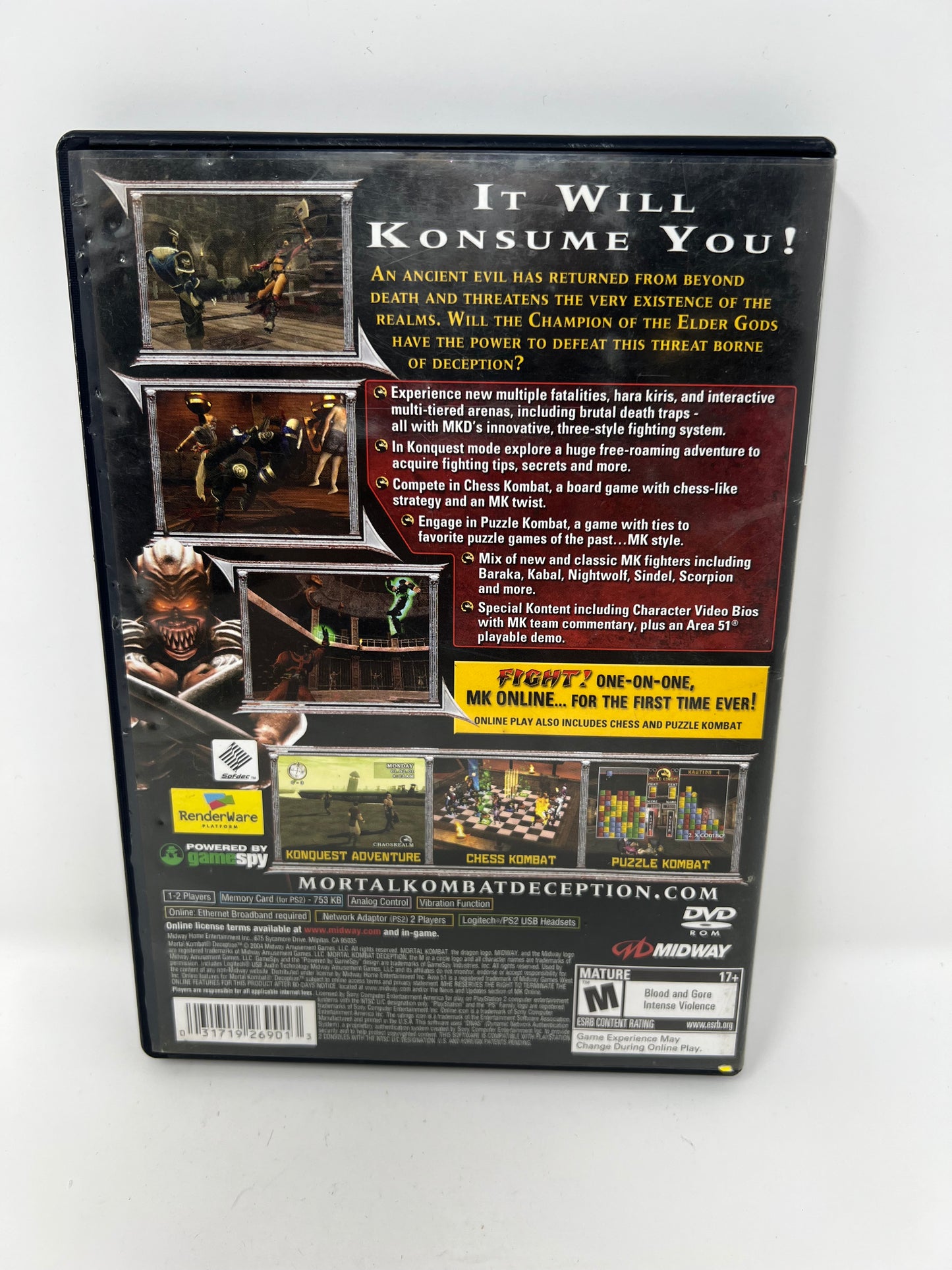Mortal Kombat Deception - PS2 Game - Used