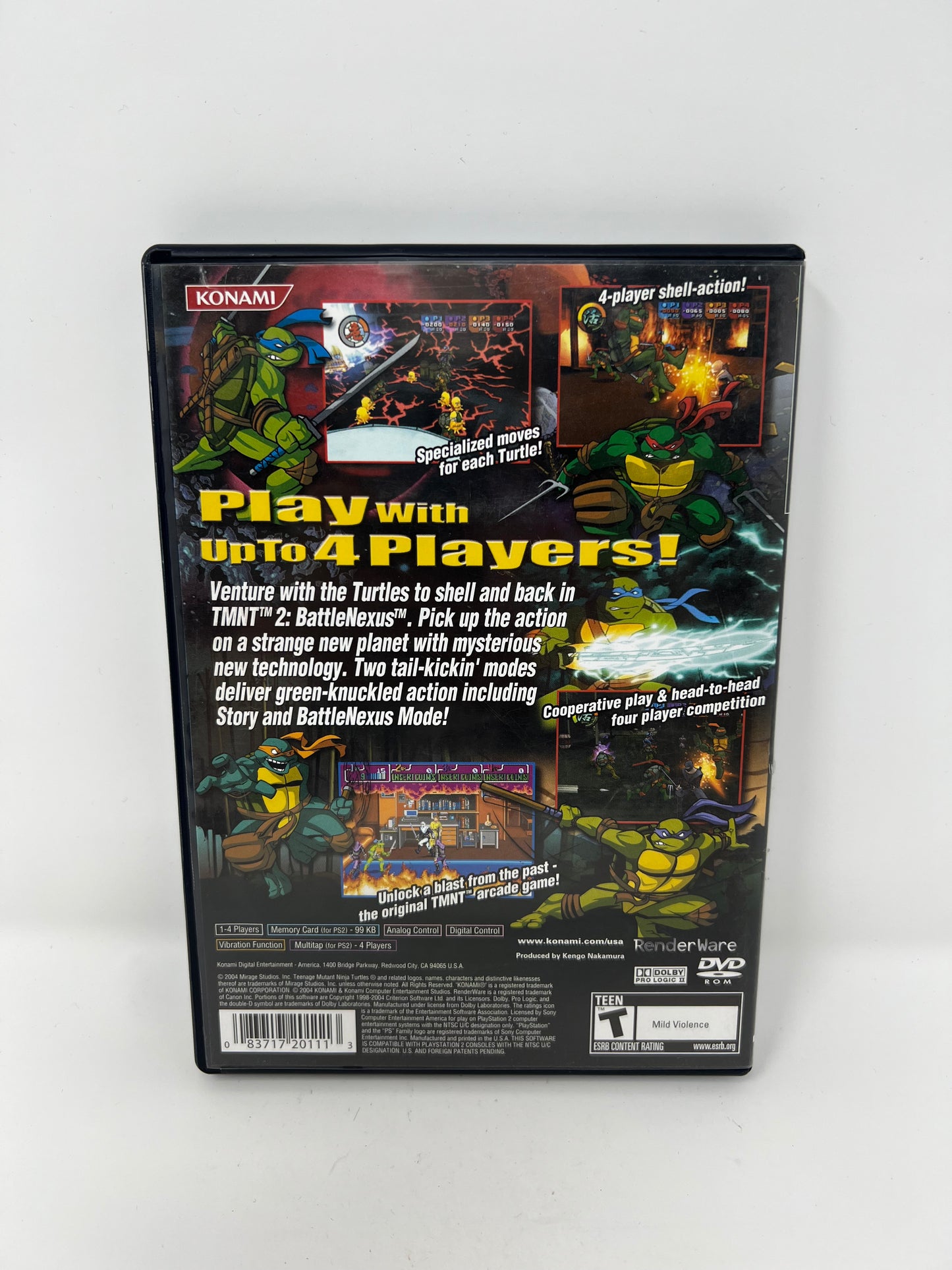 Teenage Mutant Ninja Turtles 2 Battle Nexus - PS2 Game - Used