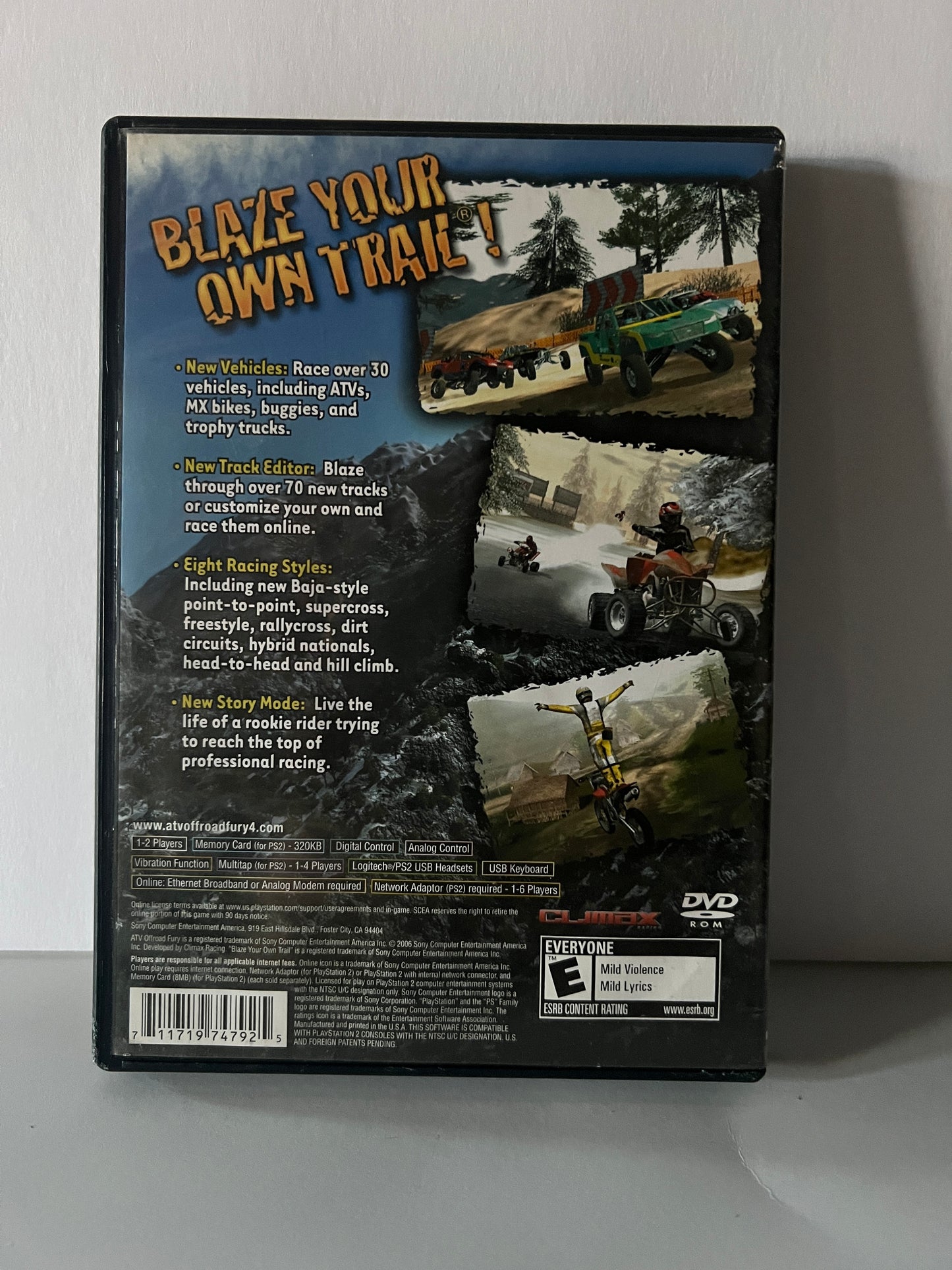 ATV Offroad Fury 4 - PS2 Game - Used