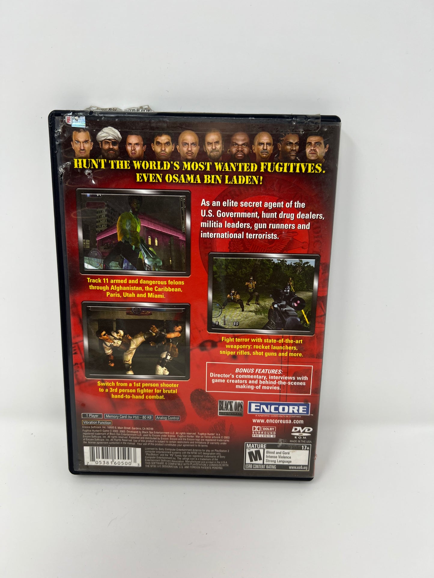 Fugitive Hunter War on Terror - PS2 Game - Used