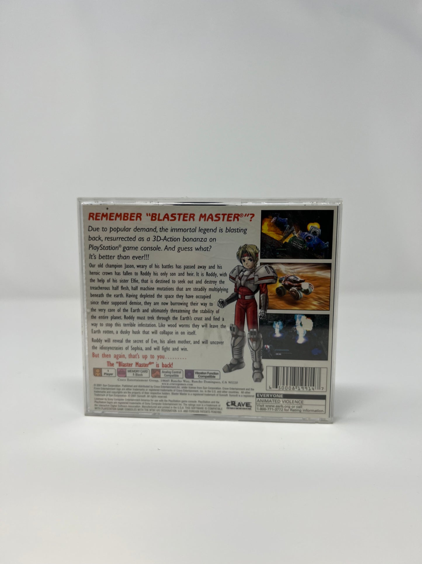 Blaster Master Blasting Again - PS1 Game - Used